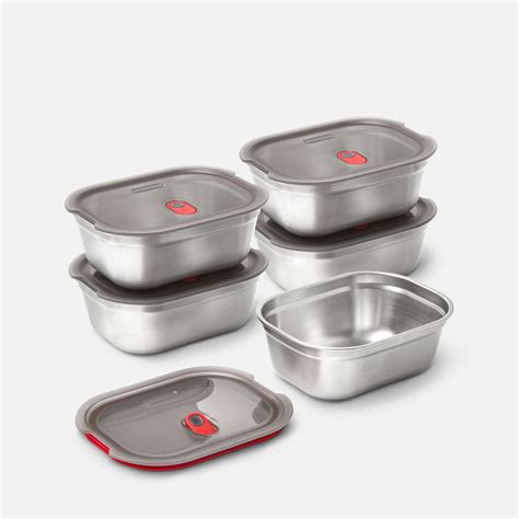 Stainless Steel Meal Prep Food Box Set Of 5